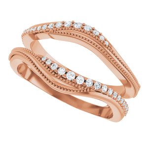 Nature - Paloma - 14K Rose Gold 1/6 CTW Natural Diamond Ring Guard