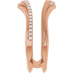 Nature - Paloma - 14K Rose Gold 1/5 CTW Lab-Grown Diamond Ring Guard