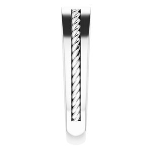 Hammered - Nolan - Platinum 1/10 CTW Natural Diamond Band