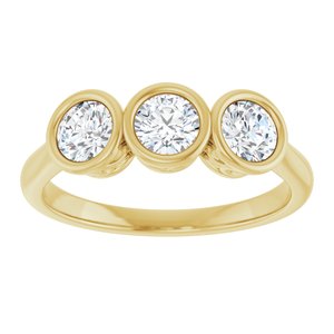 14K Yellow Gold - Zinnia - 3/4 CTW Natural Diamond Anniversary Band