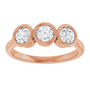 14K Rose Gold - Zinnia - 3/4 CTW Natural Diamond Anniversary Band