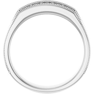 Diamond - Hannah - Platinum 1/3 CTW Natural Diamond Milgrain Band