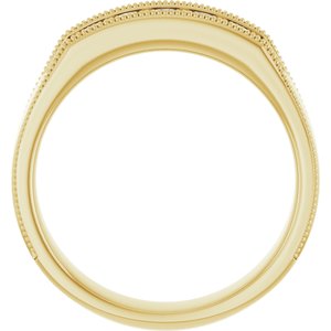 Diamond - Hannah - 14K Yellow Gold 1/3 CTW Natural Diamond Milgrain Band