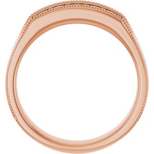 Diamond - Hannah - 14K Rose Gold 1/3 CTW Natural Diamond Milgrain Band