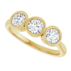 14K Yellow Gold - Zinnia - 3/4 CTW Natural Diamond Anniversary Band