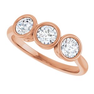 14K Rose Gold - Zinnia - 3/4 CTW Natural Diamond Anniversary Band