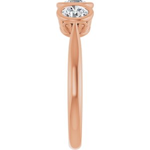 14K Rose Gold - Zinnia - 3/4 CTW Natural Diamond Anniversary Band