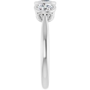 14K White Gold - Zinnia - 3/4 CTW Natural Diamond Anniversary Band