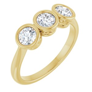 14K Yellow Gold - Zinnia - 3/4 CTW Natural Diamond Anniversary Band