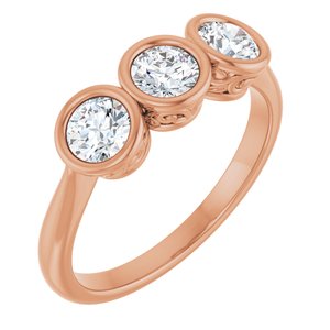 14K Rose Gold - Zinnia - 3/4 CTW Natural Diamond Anniversary Band