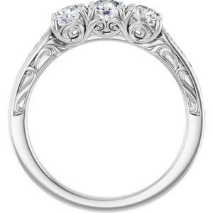 Nature - Donna - Platinum 3/4 CTW Natural Diamond Anniversary Band