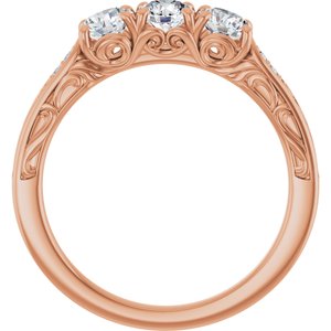 Nature - Donna - 14K Rose Gold 3/4 CTW Natural Diamond Anniversary Band