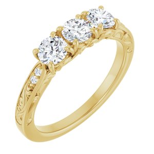 Nature - Donna - 14K Yellow Gold 3/4 CTW Natural Diamond Anniversary Band