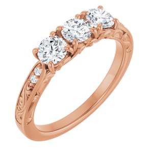 Nature - Donna - 14K Rose Gold 3/4 CTW Natural Diamond Anniversary Band