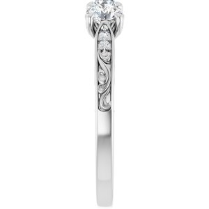 Nature - Donna - 14K White Gold 3/4 CTW Natural Diamond Anniversary Band