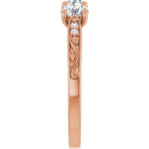 Nature - Donna - 14K Rose Gold 3/4 CTW Natural Diamond Anniversary Band