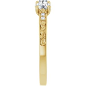 Nature - Donna - 14K Yellow Gold 3/4 CTW Natural Diamond Anniversary Band