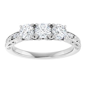 Nature - Donna - Platinum 3/4 CTW Natural Diamond Anniversary Band