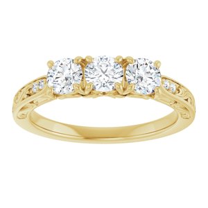 Nature - Donna - 14K Yellow Gold 3/4 CTW Natural Diamond Anniversary Band