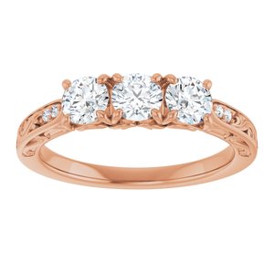 Nature - Donna - 14K Rose Gold 3/4 CTW Natural Diamond Anniversary Band
