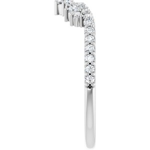 New Trends - Iwona - 14K White Gold 1/3 CTW Natural Diamond Contour Band