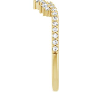 New Trends - Iwona - 14K Yellow Gold 1/3 CTW Natural Diamond Contour Band