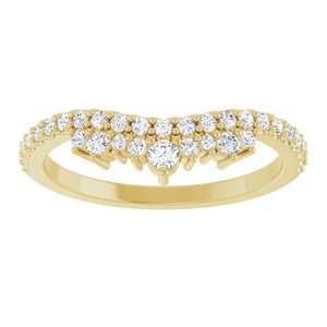 New Trends - Iwona - 14K Yellow Gold 1/3 CTW Natural Diamond Contour Band