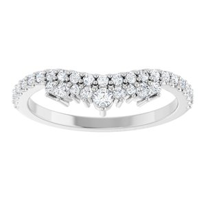 New trends - Iwona - Platinum 1/3 CTW Lab-Grown Diamond Contour Band