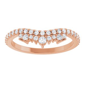 New Trends - Iwona - 14K Rose Gold 1/3 CTW Lab-Grown Diamond Contour Band