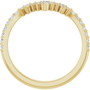 New Trends - Iwona - 14K Yellow Gold 1/3 CTW Natural Diamond Contour Band