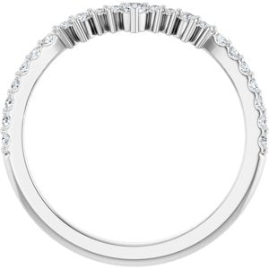 New Trends - Iwona - Platinum 1/3 CTW Natural Diamond Contour Band