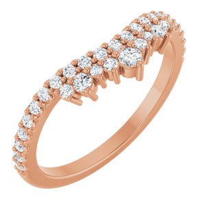 New Trends - Iwona - 14K Rose Gold 1/3 CTW Lab-Grown Diamond Contour Band