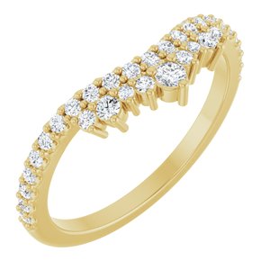 New Trends - Iwona - 14K Yellow Gold 1/3 CTW Natural Diamond Contour Band