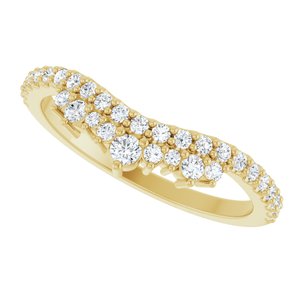 New Trends - Iwona - 14K Yellow Gold 1/3 CTW Natural Diamond Contour Band