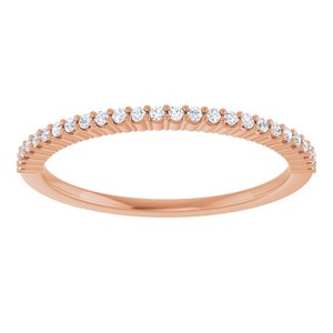 New Trends - Isadora - 14K Rose Gold 1/8 CTW Natural Diamond Anniversary Band