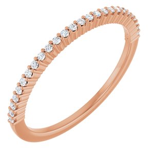 New Trends - Isadora - 14K Rose Gold 1/8 CTW Natural Diamond Anniversary Band