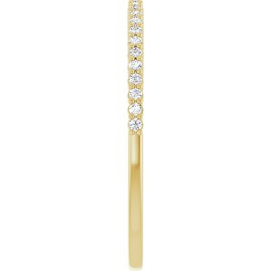 New Trends - Isadora - 14K Yellow Gold 1/8 CTW Natural Diamond Anniversary Band