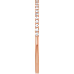 New Trends - Isadora - 14K Rose Gold 1/8 CTW Natural Diamond Anniversary Band
