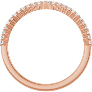 New Trends - Isadora - 14K Rose Gold 1/8 CTW Natural Diamond Anniversary Band