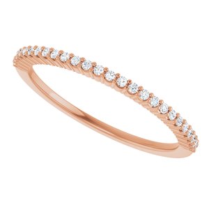 New Trends - Isadora - 14K Rose Gold 1/8 CTW Natural Diamond Anniversary Band