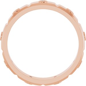 Unique - Oliver - 14K Rose Gold 1/10 CTW Mens Natural Diamond Band Size 7