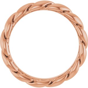Classic - Dolores - 14K Rose Gold 2.8 mm Rope Band Size 4