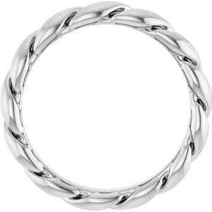 Classic - Dolores - Platinum 2.8 mm Rope Band Size 4