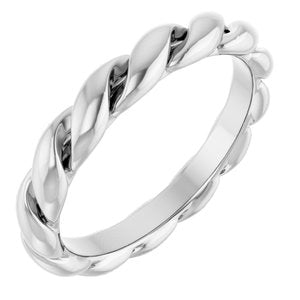 Classic - Dolores - 14K White Gold 2.8 mm Rope Band Size 4