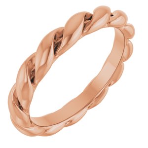 Classic - Dolores - 14K Rose Gold 2.8 mm Rope Band Size 4