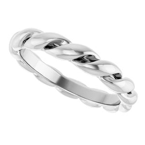Classic - Dolores - 14K White Gold 2.8 mm Rope Band Size 4