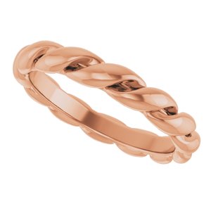 Classic - Dolores - 14K Rose Gold 2.8 mm Rope Band Size 4