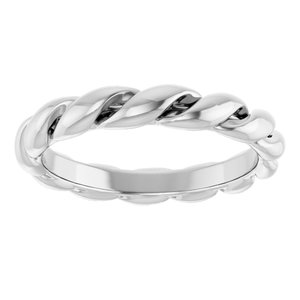 Classic - Dolores - Platinum 2.8 mm Rope Band Size 4