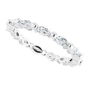 New Trends - Marisol - Platinum 5/8 CTW Natural Diamond Eternity Band