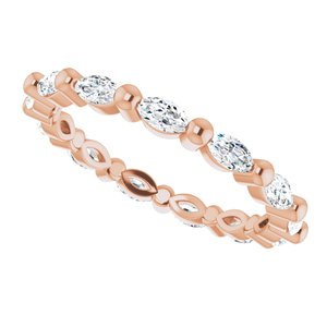 New Trends - Marisol - 14K Rose Gold 5/8 CTW Natural Diamond Eternity Band